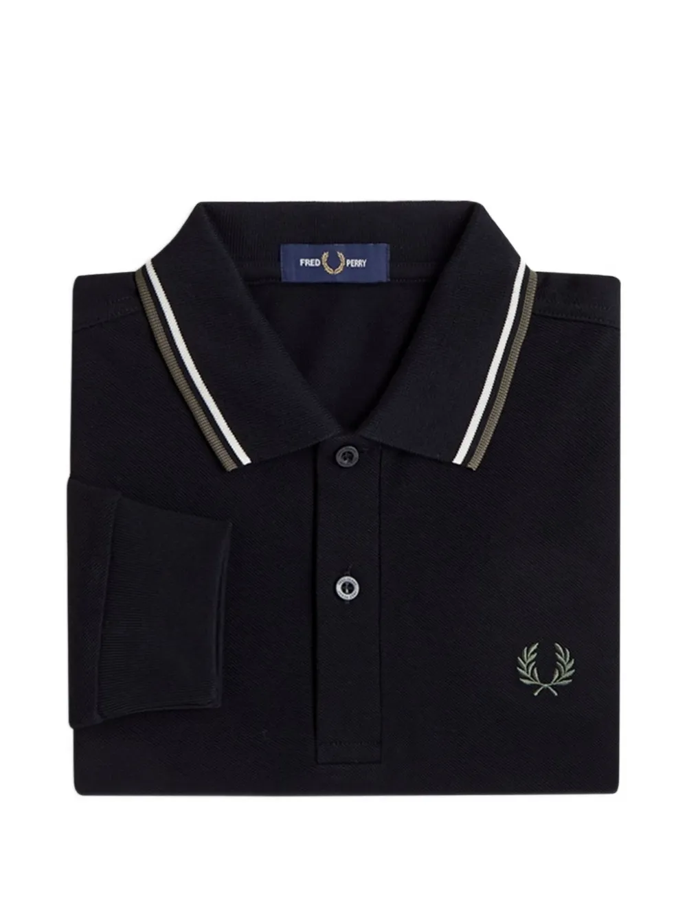 Fred Perry Poloshirt met lange mouwen Zwart