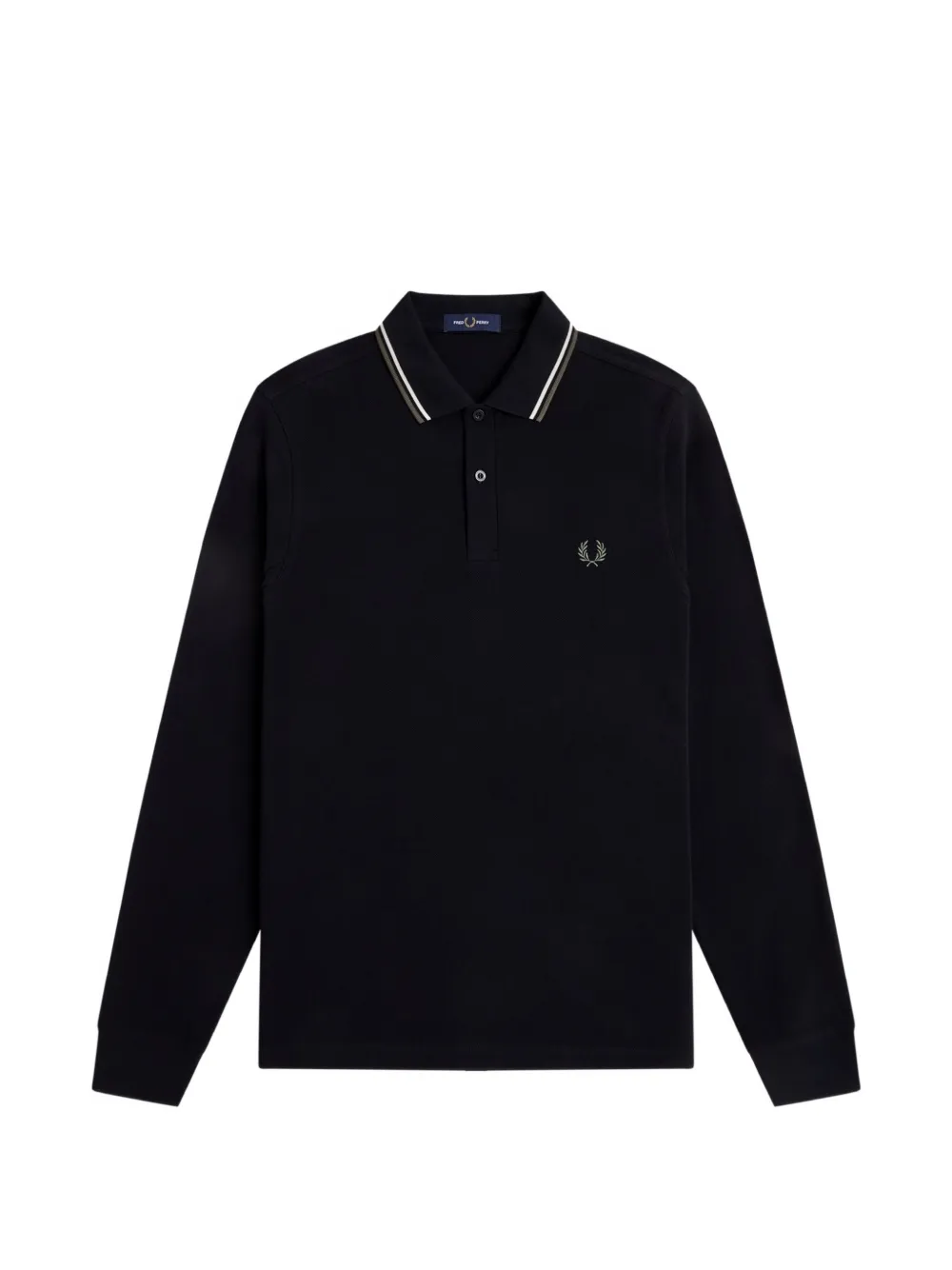Fred Perry Long-sleeve Polo Shirt In Black