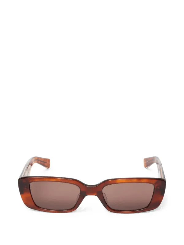 MESSYWEEKEND Grace Rectangle-frame Sunglasses in Brown