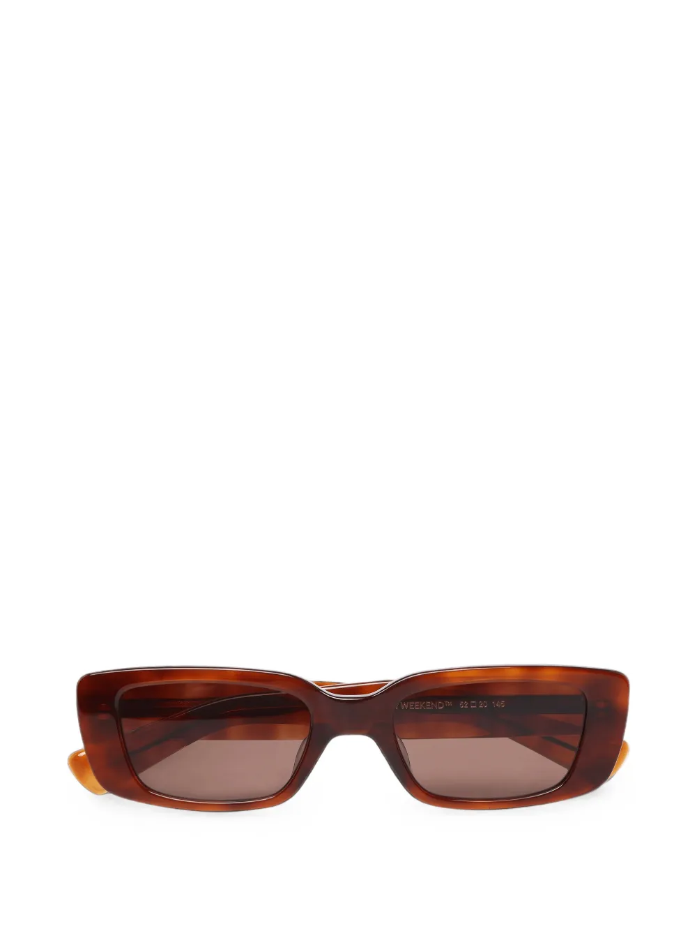 MessyWeekend Grace Rectangle-frame Sunglasses in Brown, view 3