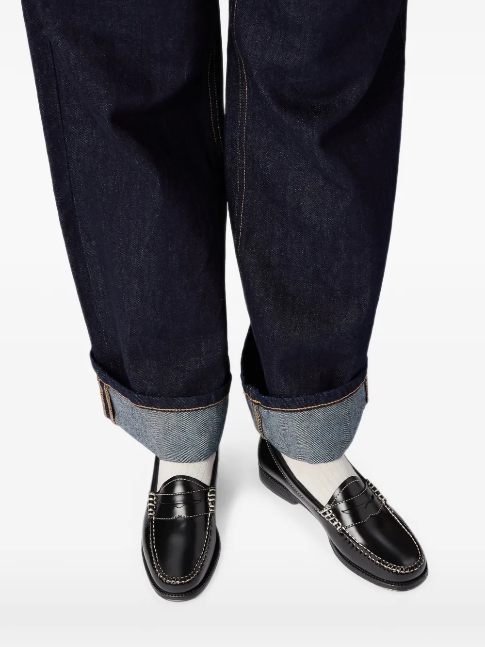 G.H.Bass Easy Weejuns contrast-stitch loafers - Nero