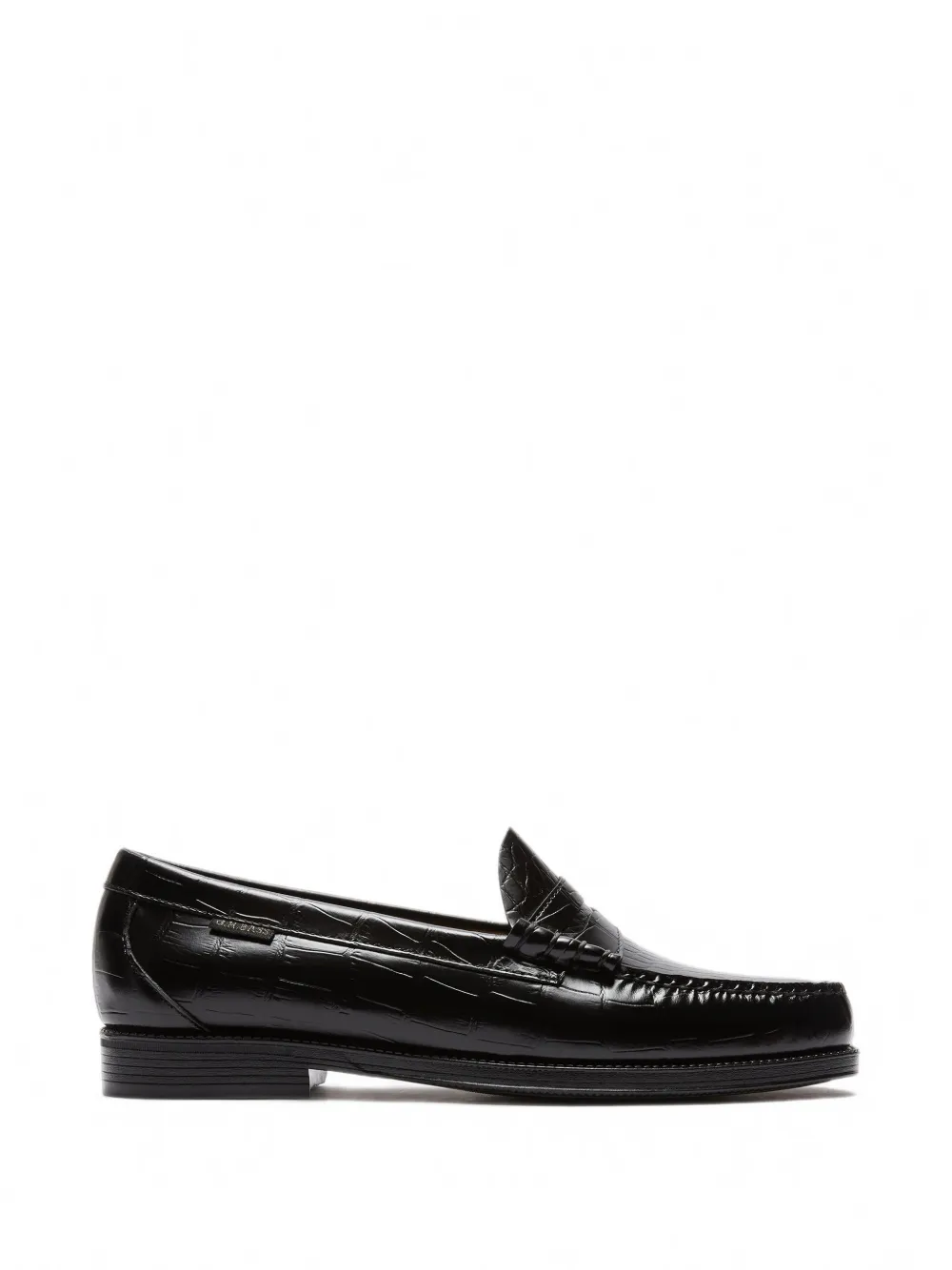 G.H.Bass Larson Penny-Loafer mit Kroko-Prägung - Schwarz