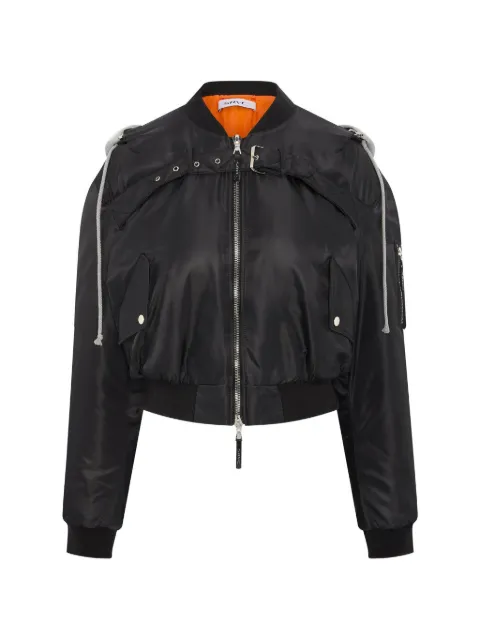 SRVC Studio hood-detail bomber jacket