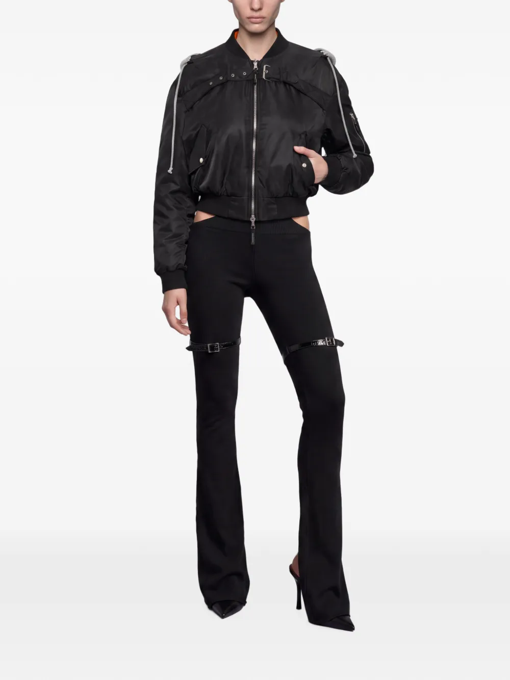 SRVC Studio Bomberjack met capuchon Zwart