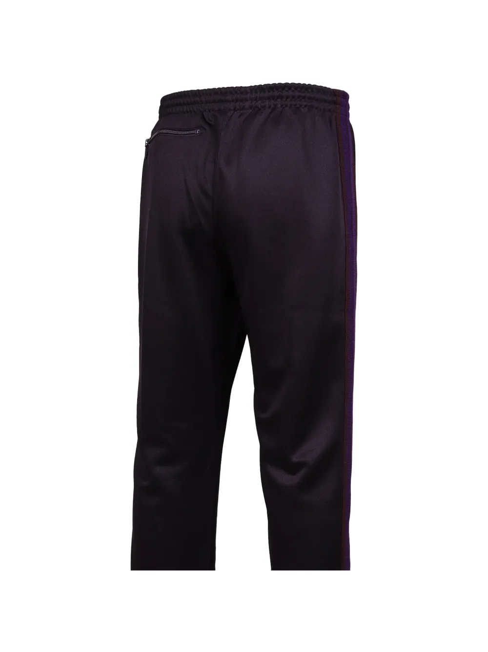 Needles Trainingsbroek met geborduurd logo en zijstreep Paars