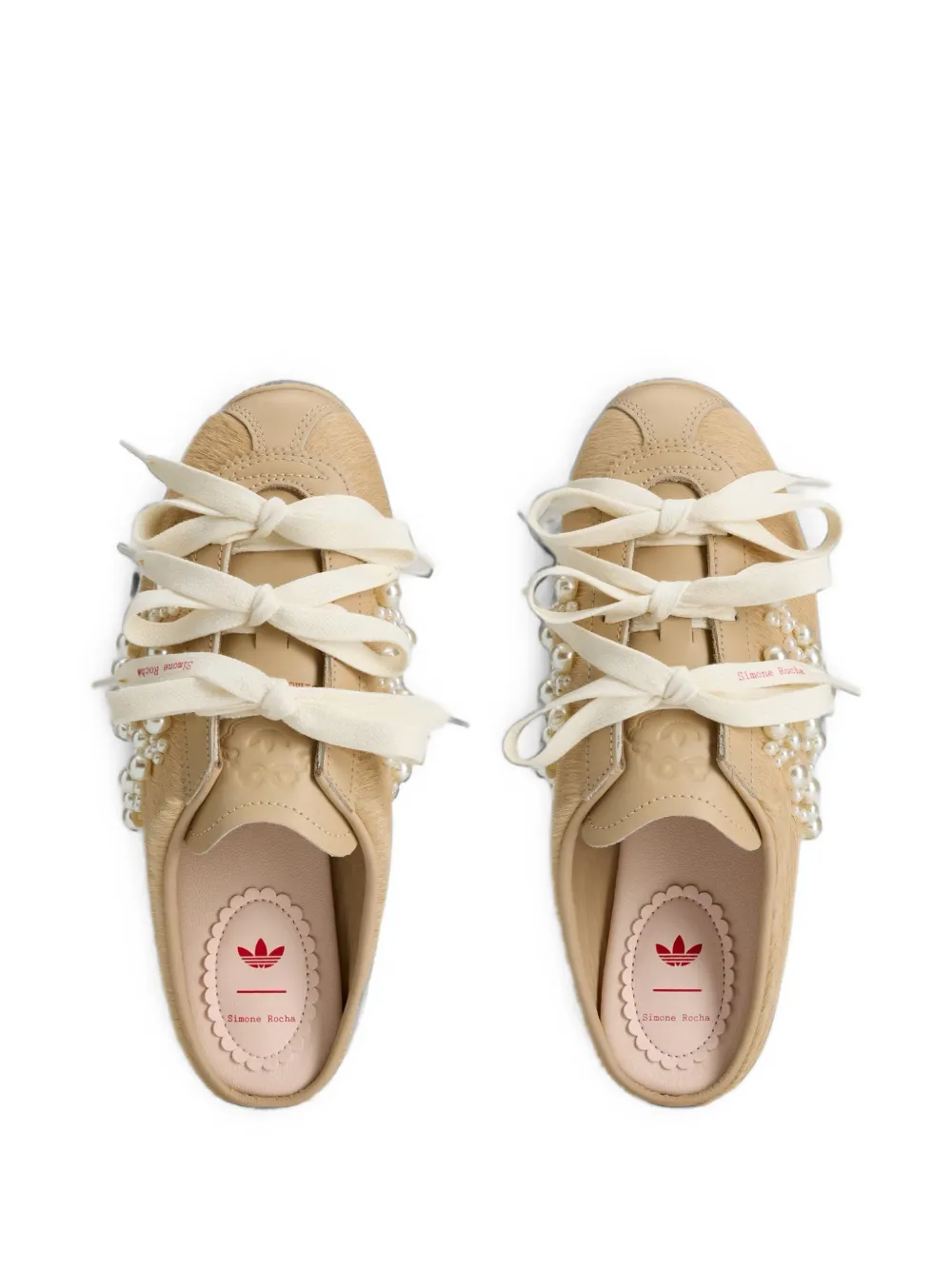 adidas x Simone Rocha Japan Slip-On pearl-embellished sneakers Beige