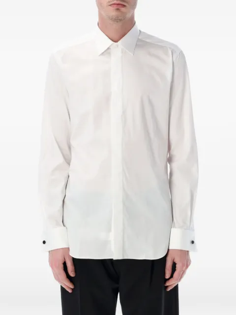 Xacus Italian-collar concealed-fastening shirt
