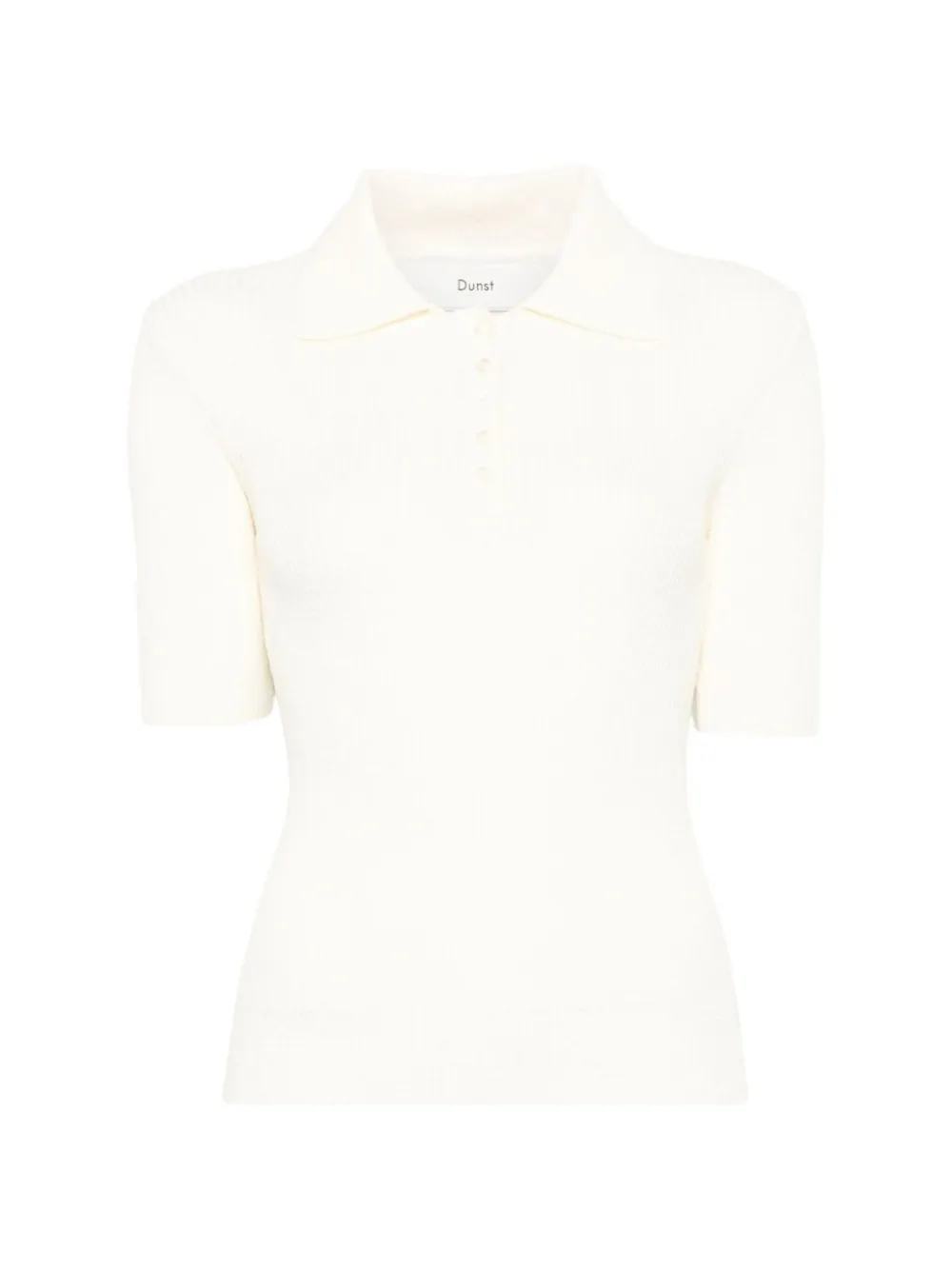 DUNST ribbed-knit polo shirt