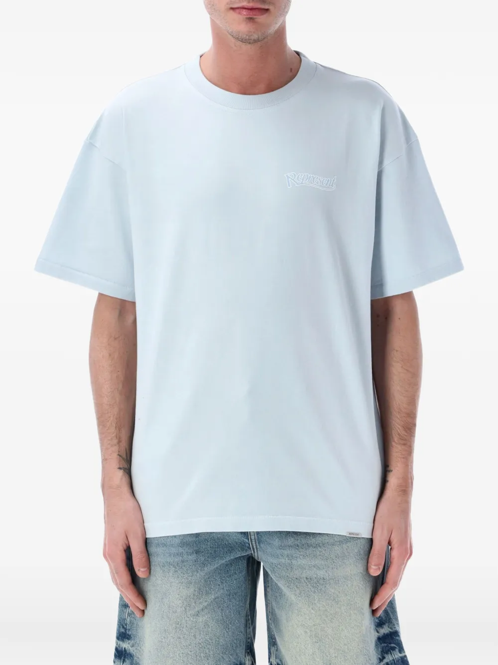 Represent logo-print cotton T-shirt