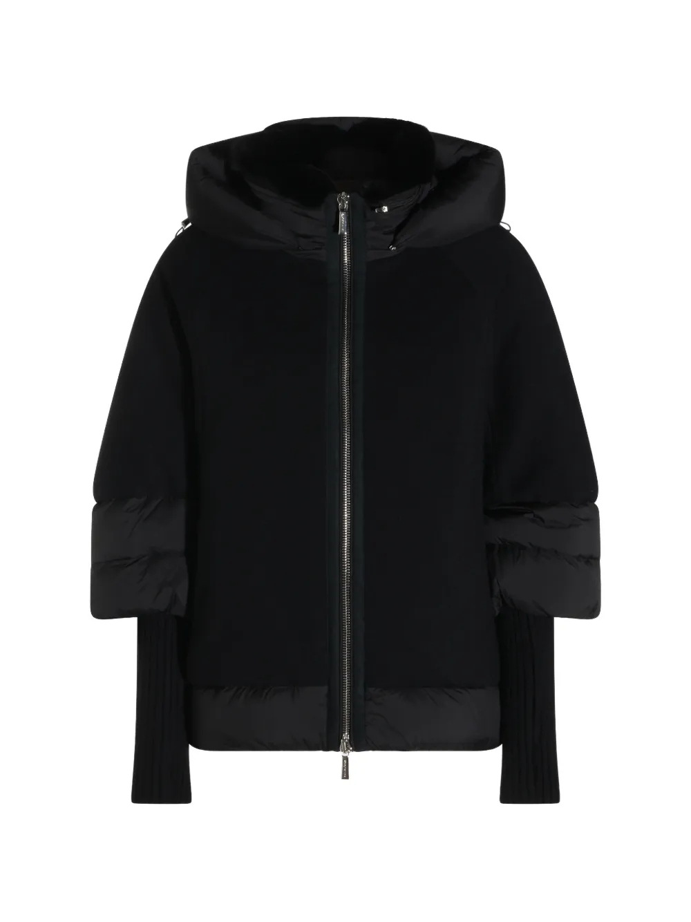 Moorer hooded panelled jacket