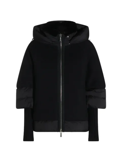 Moorer hooded panelled jacket