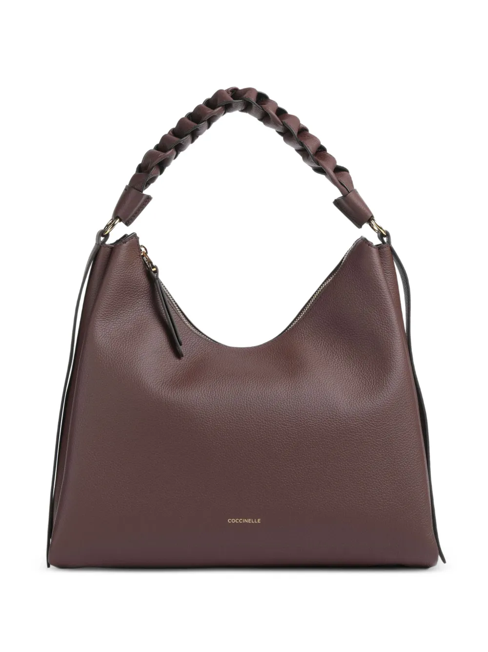 Coccinelle medium Boheme braided leather tote bag - Marrone