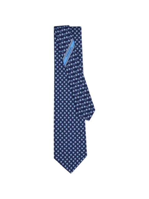 Ferragamo mini fish print silk tie
