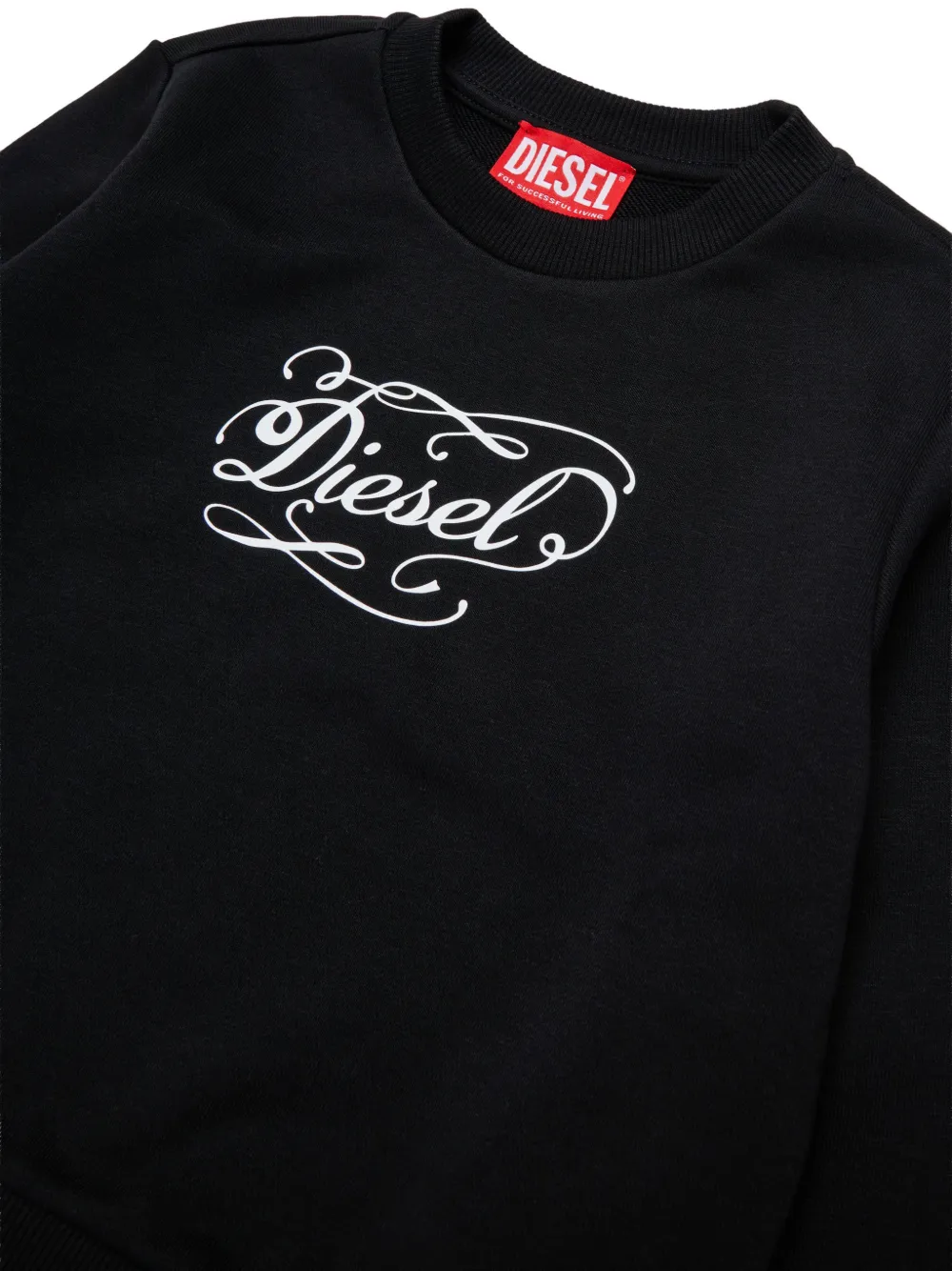 Diesel Kids Whimsical trui met logoprint Zwart