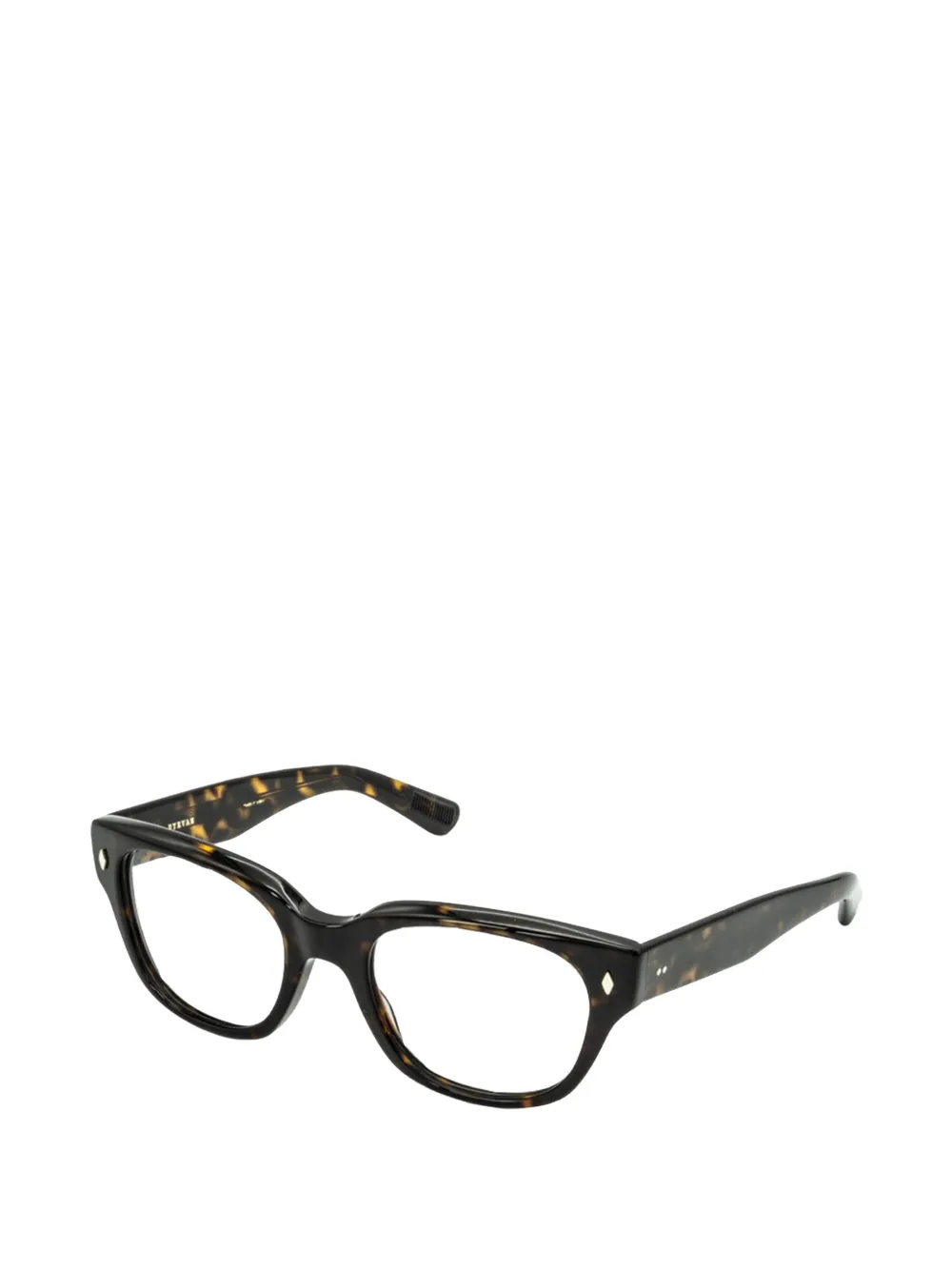 Eyevan7285 Flash-E bril met vierkant montuur en schildpadeffect Bruin