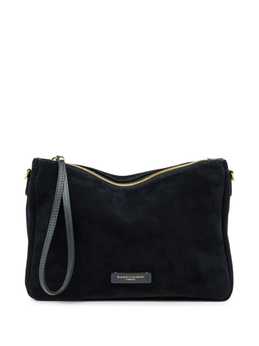 GIANNI CHIARINI medium Nora Pouch suede-finish clutch bag