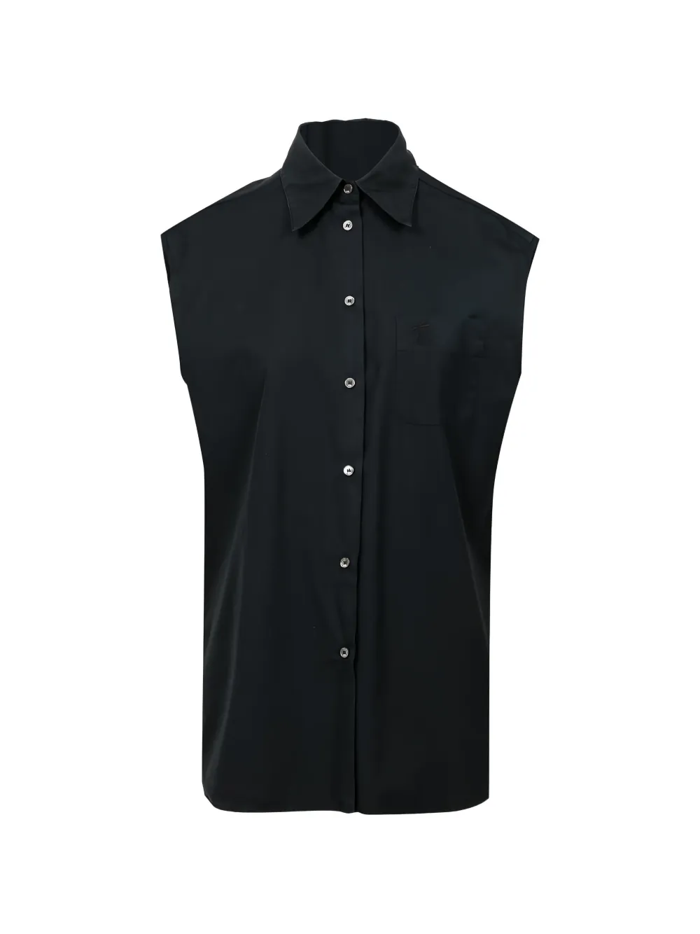 Nº21 sleeveless chest-pocket shirt - Nero