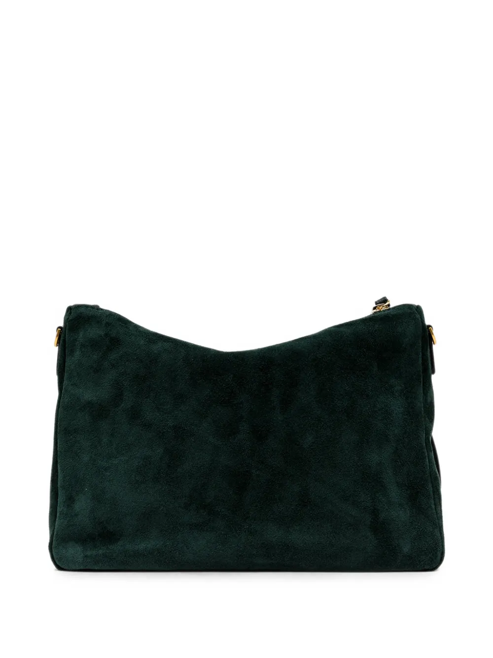 GIANNI CHIARINI Medium Nora Pouch clutch met suède afwerking en rits Groen