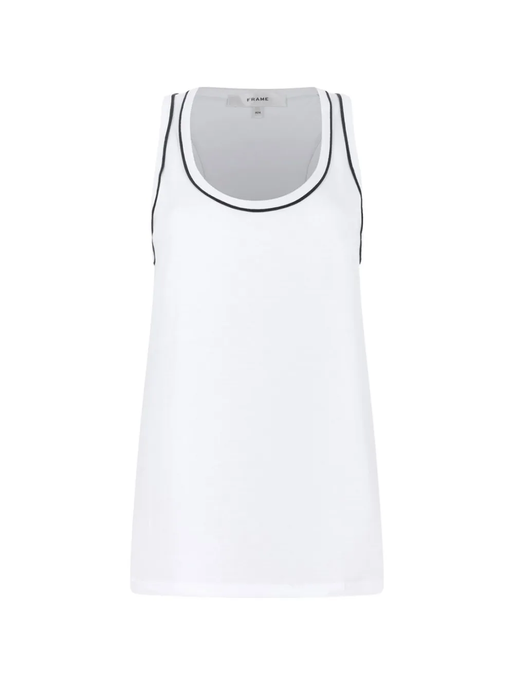 FRAME contrast-trim tank top - Bianco