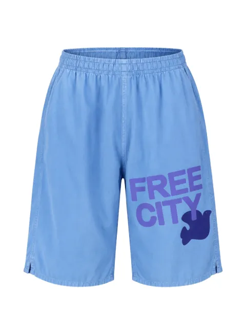 FreeCity logo-print elasticated shorts
