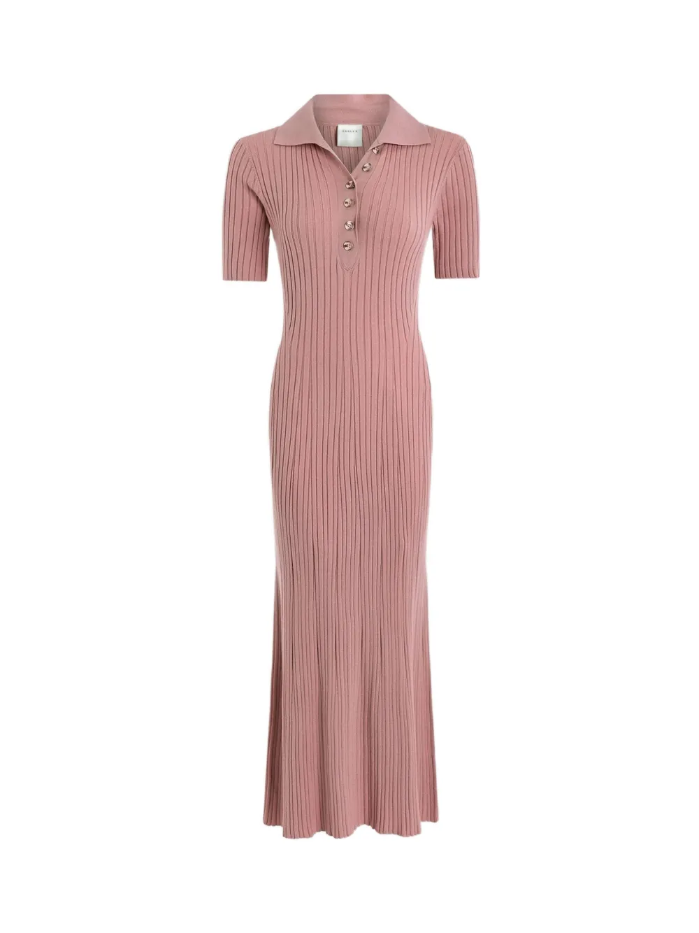 Varley Joey ribgebreide maxi-jurk Roze