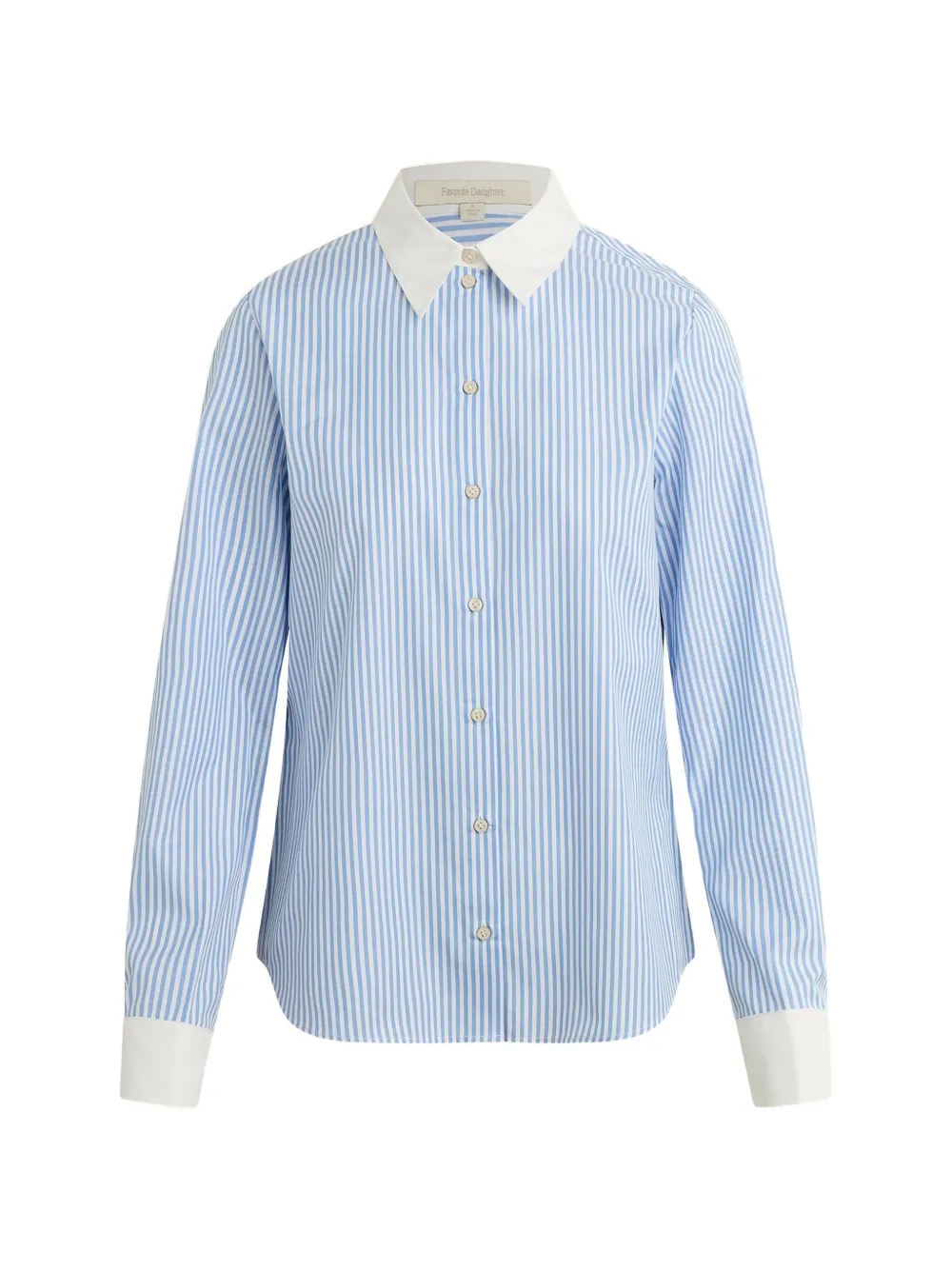 Favorite Daughter striped contrast-collar shirt
