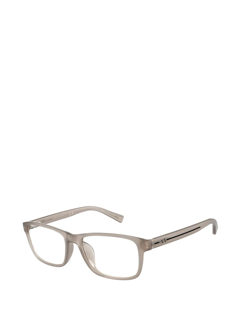 Armani Exchange Bril met vierkant montuur Beige