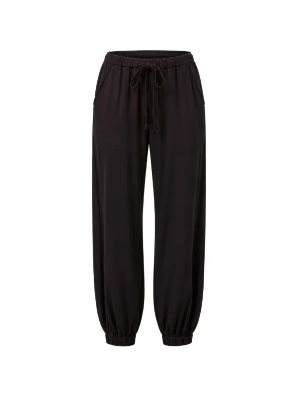 Citizens of Humanity Bubble Portofino Drawstring Trousers in Brown