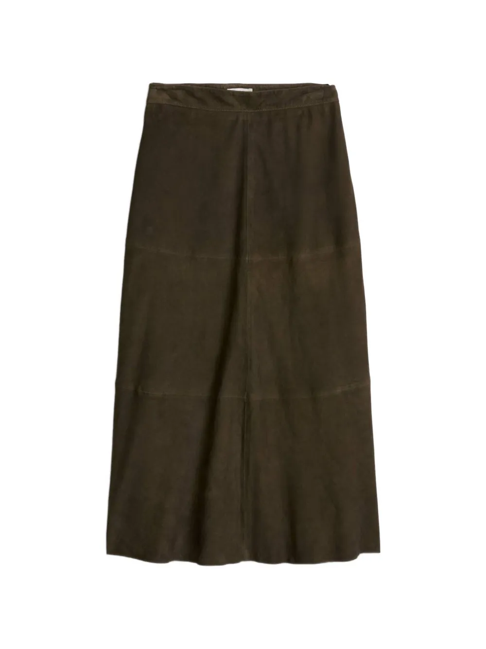 Marc O'Polo paneled goat-suede skirt