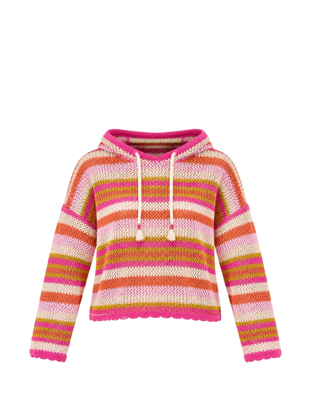 BANANA MOON Gui Wilderness striped open-knit hoodie