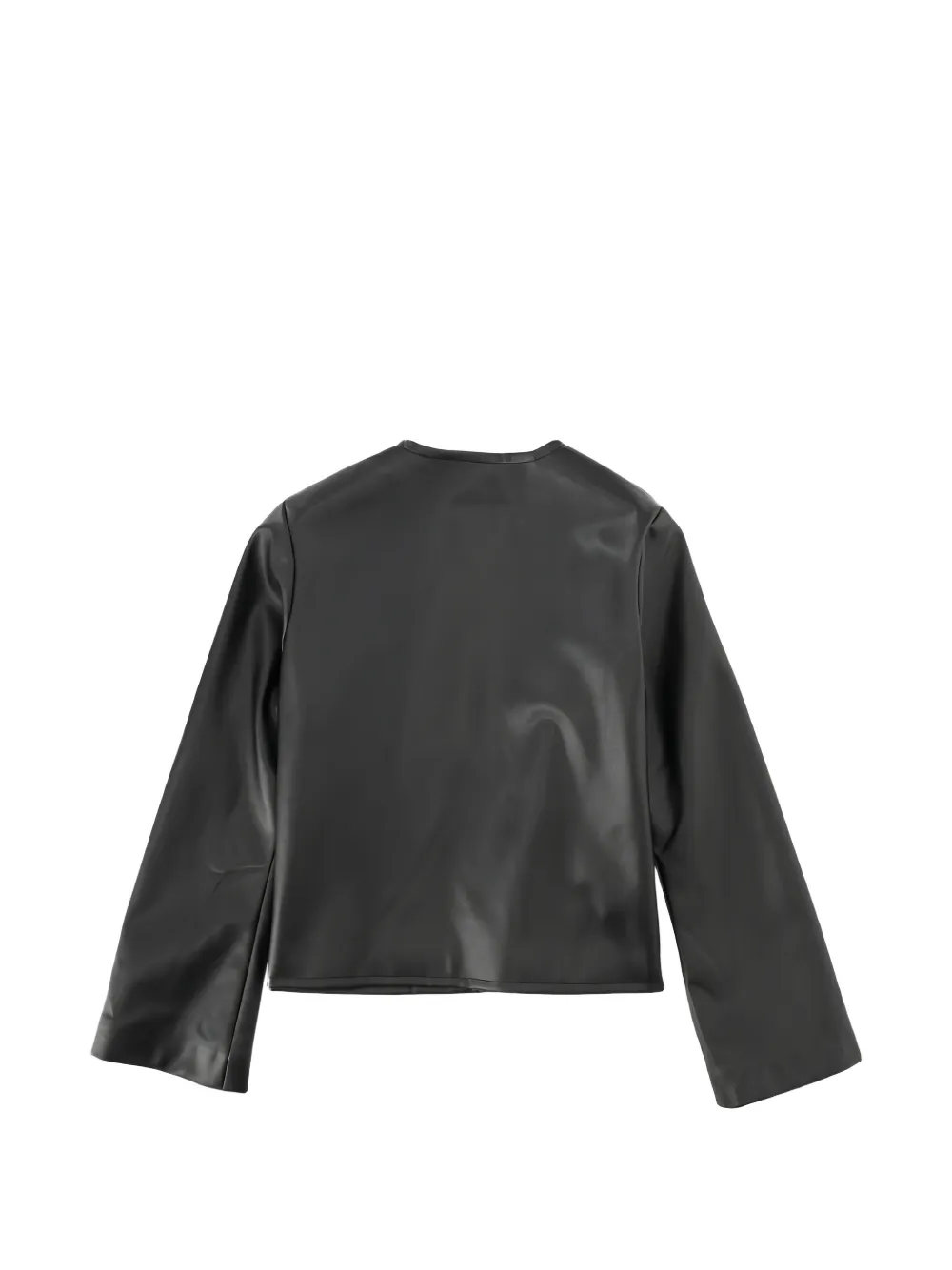 Marni Kids logo-print collarless jacket Zwart