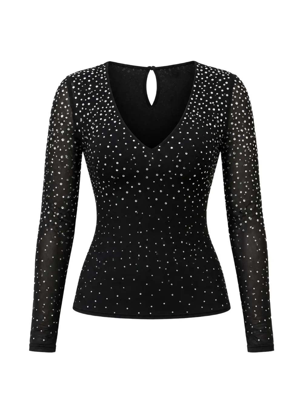 GUESS USA Marciano crystal-embellished bodysuit - Nero