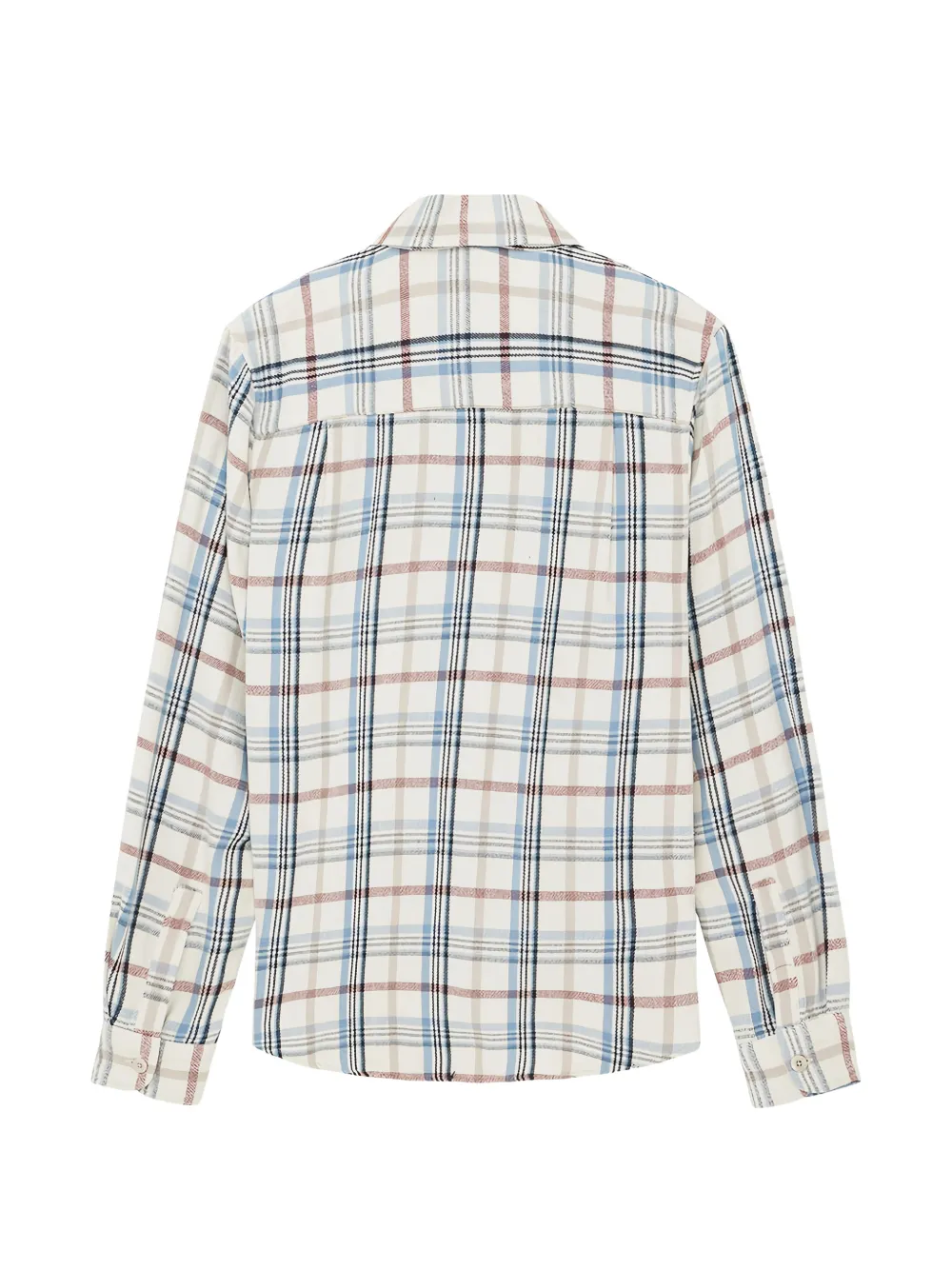 Deus Ex Machina Geruit overhemd met logo-patch Wit