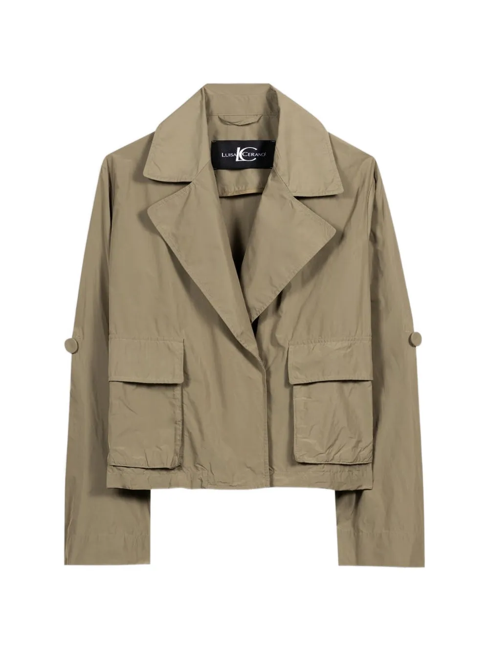 Luisa Cerano Button-fastening Blouson Cropped Jacket In Green