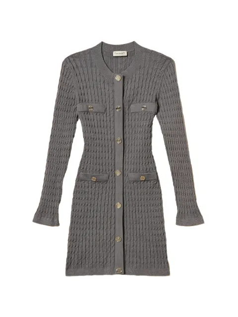 TWINSET Kids cable-knit button-down dress