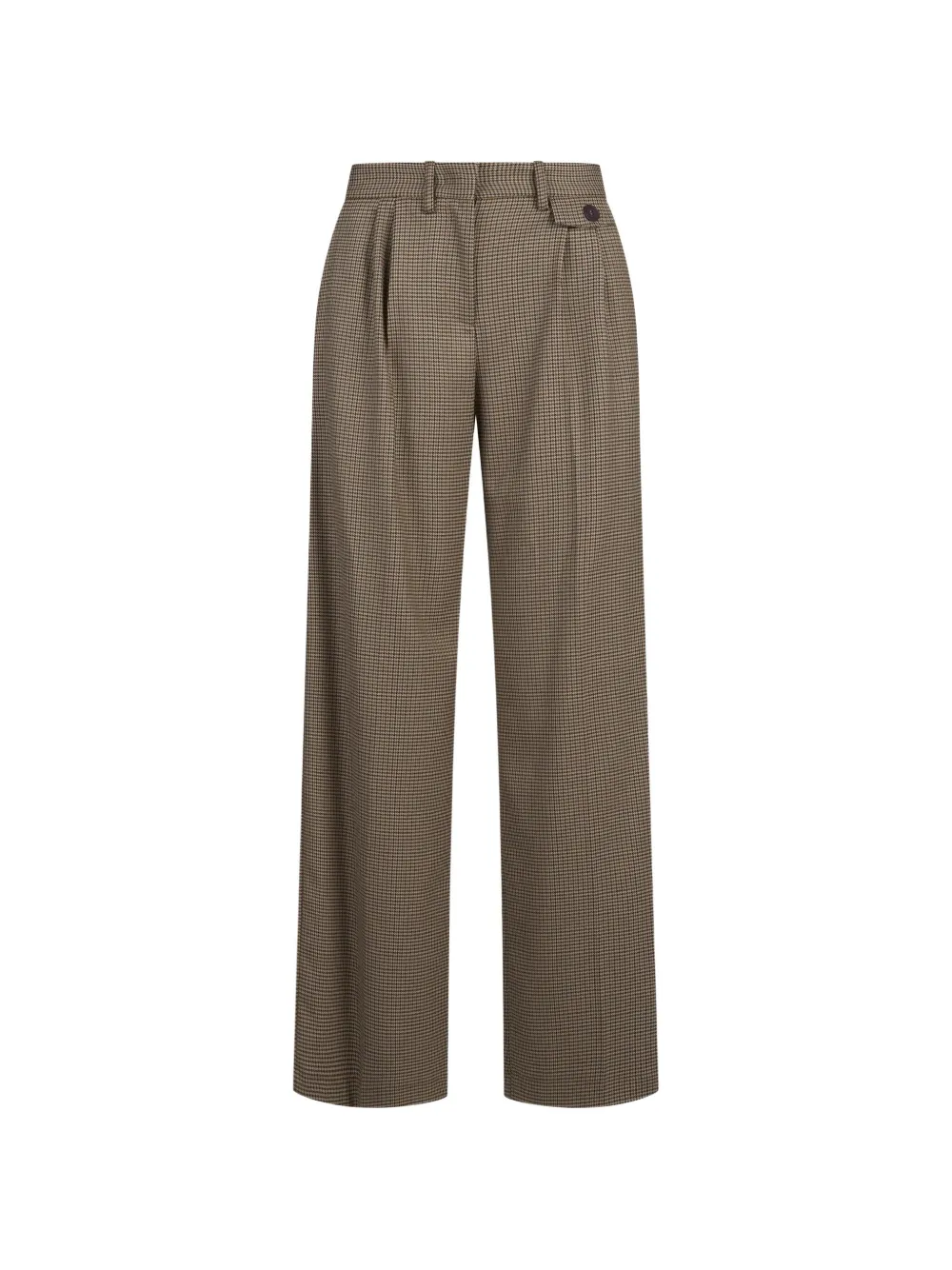 MAR DE MARGARITAS houndstooth-pattern pleated trousers