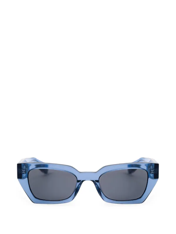 MESSYWEEKEND Luna Geometric-frame Sunglasses in Blue