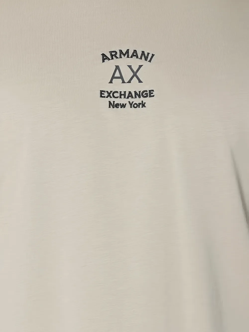 Armani Exchange Katoenen T-shirt met logoprint Beige