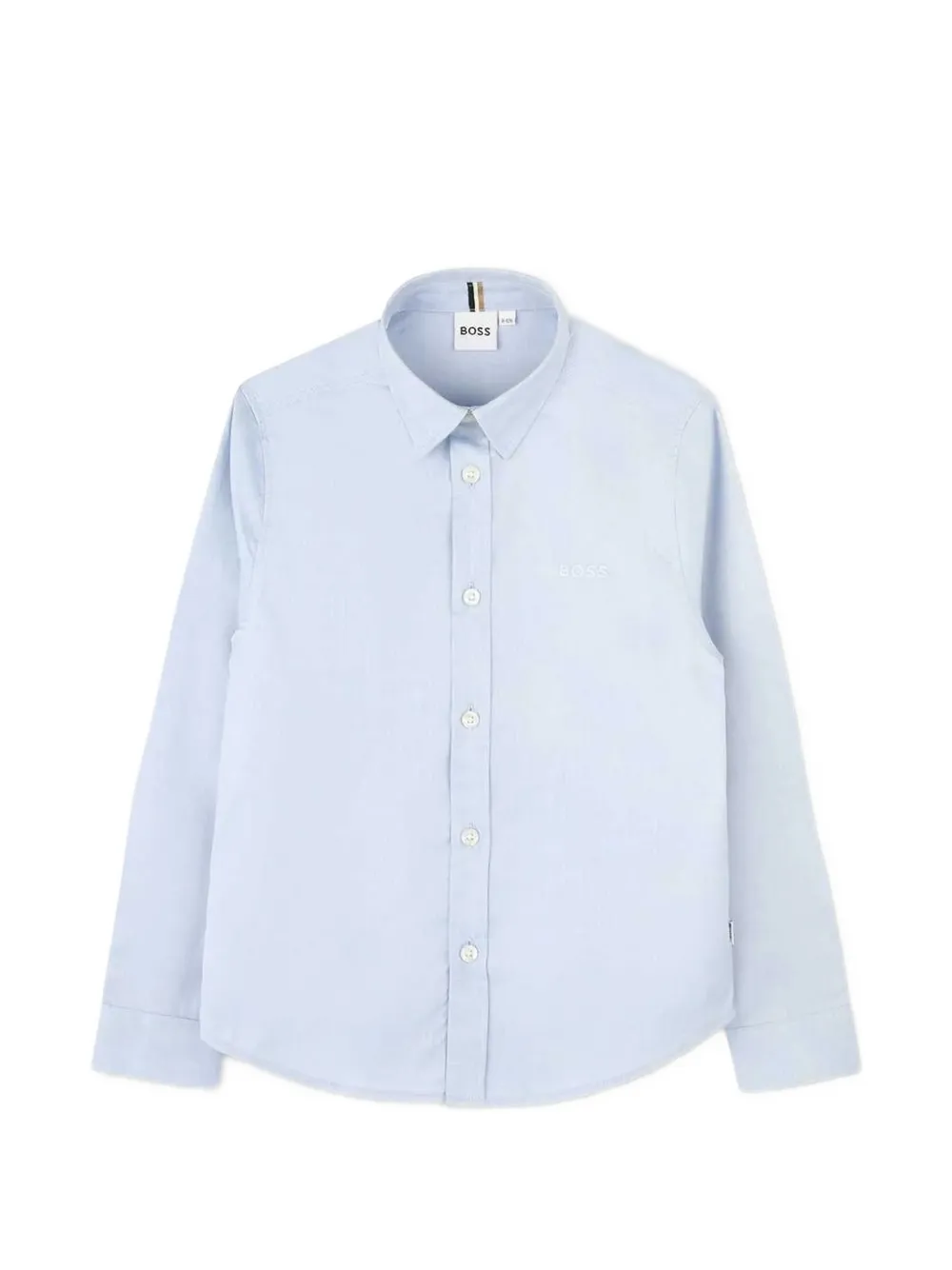 BOSS Kidswear Hemd mit Logo-Print - Blau