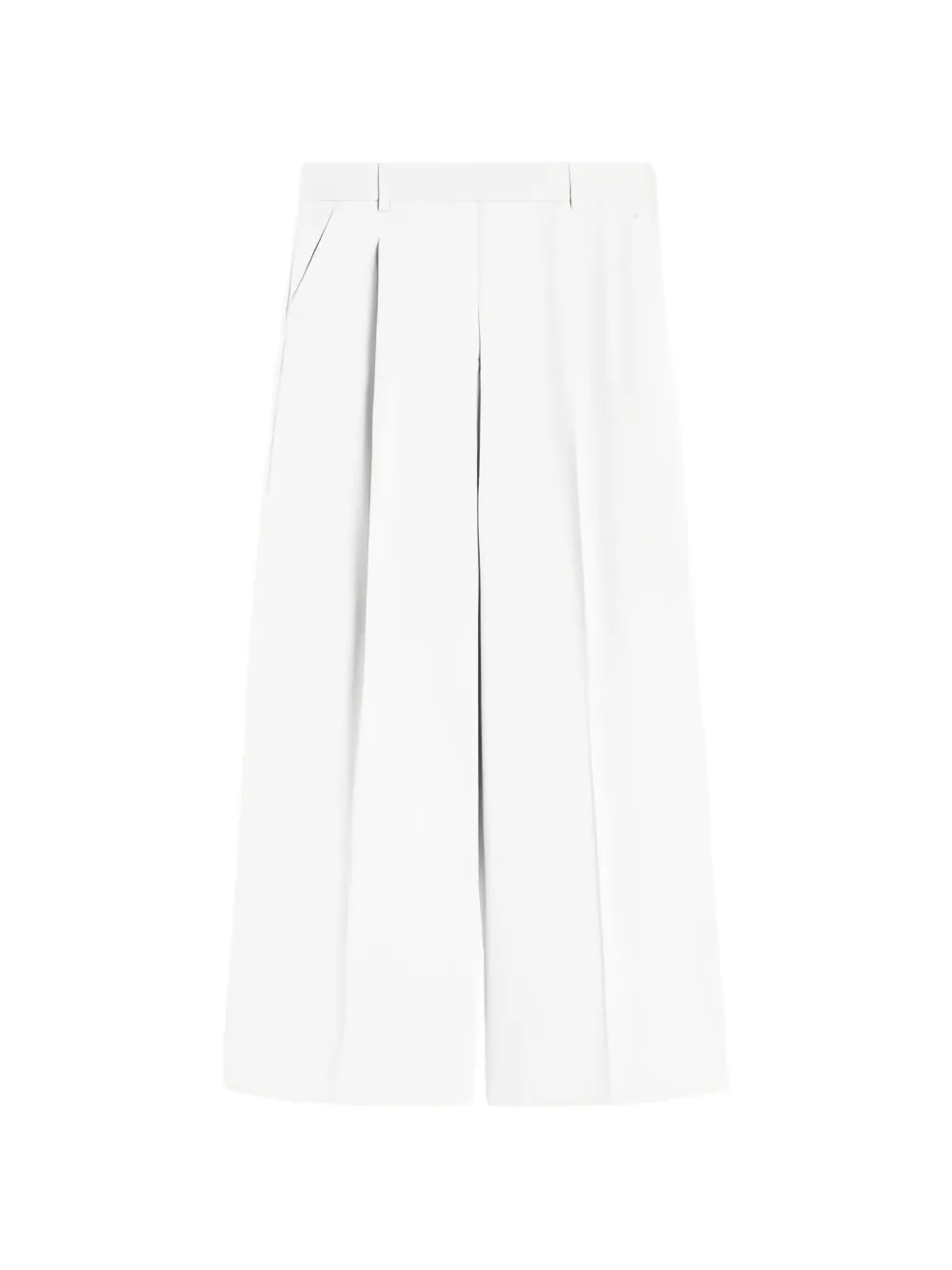 Weekend Max Mara pantalon à détails plissés - Blanc