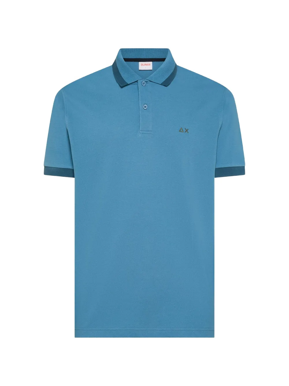 Sun68 logo-embroidered piqué polo shirt