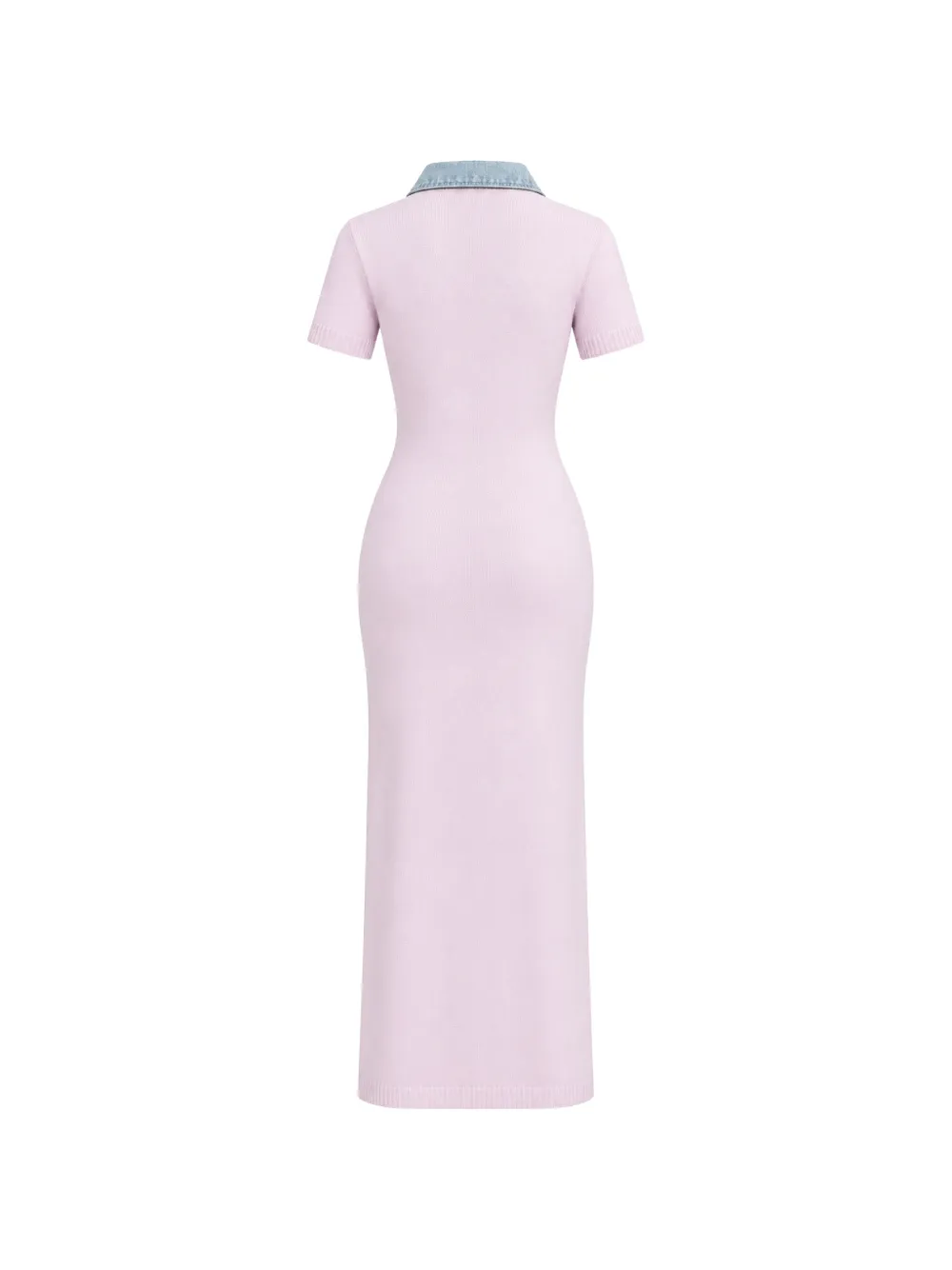 SEROYA Reye gebreide maxi-jurk Roze