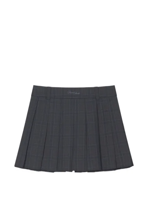 DUNST pleated checked mini skirt