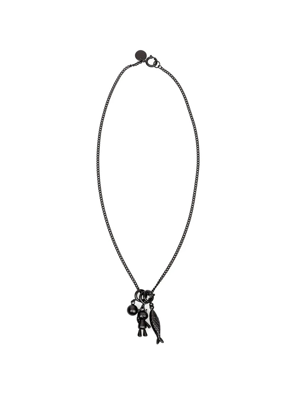 Juun.J charm-detail curb-chain necklace
