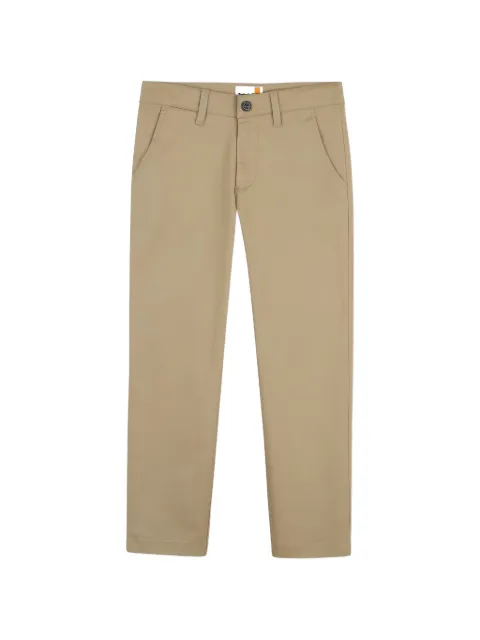 Timberland Kids logo-patch chinos trousers