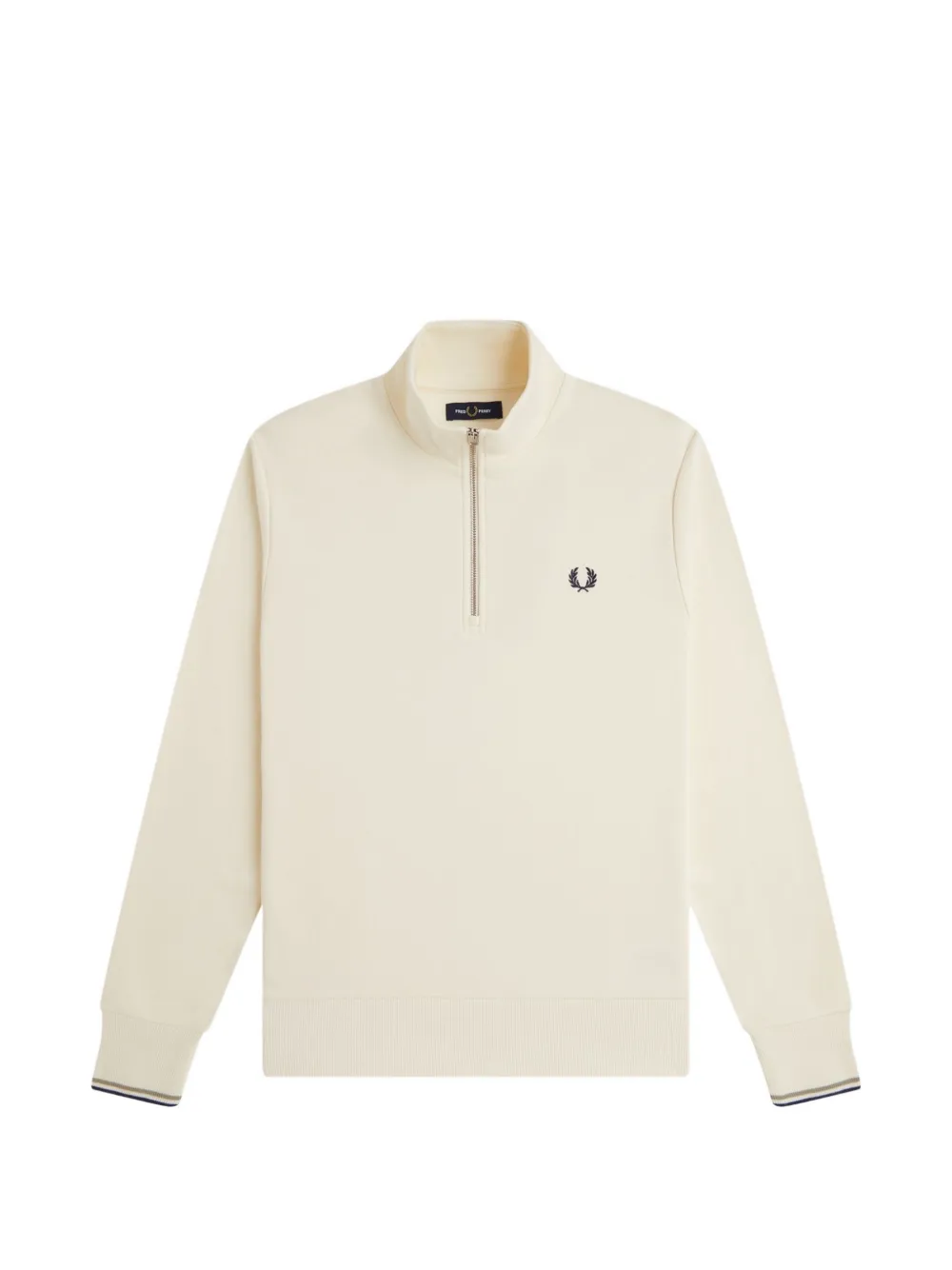 Fred Perry Half-zip Sweatshirt In Neutrals