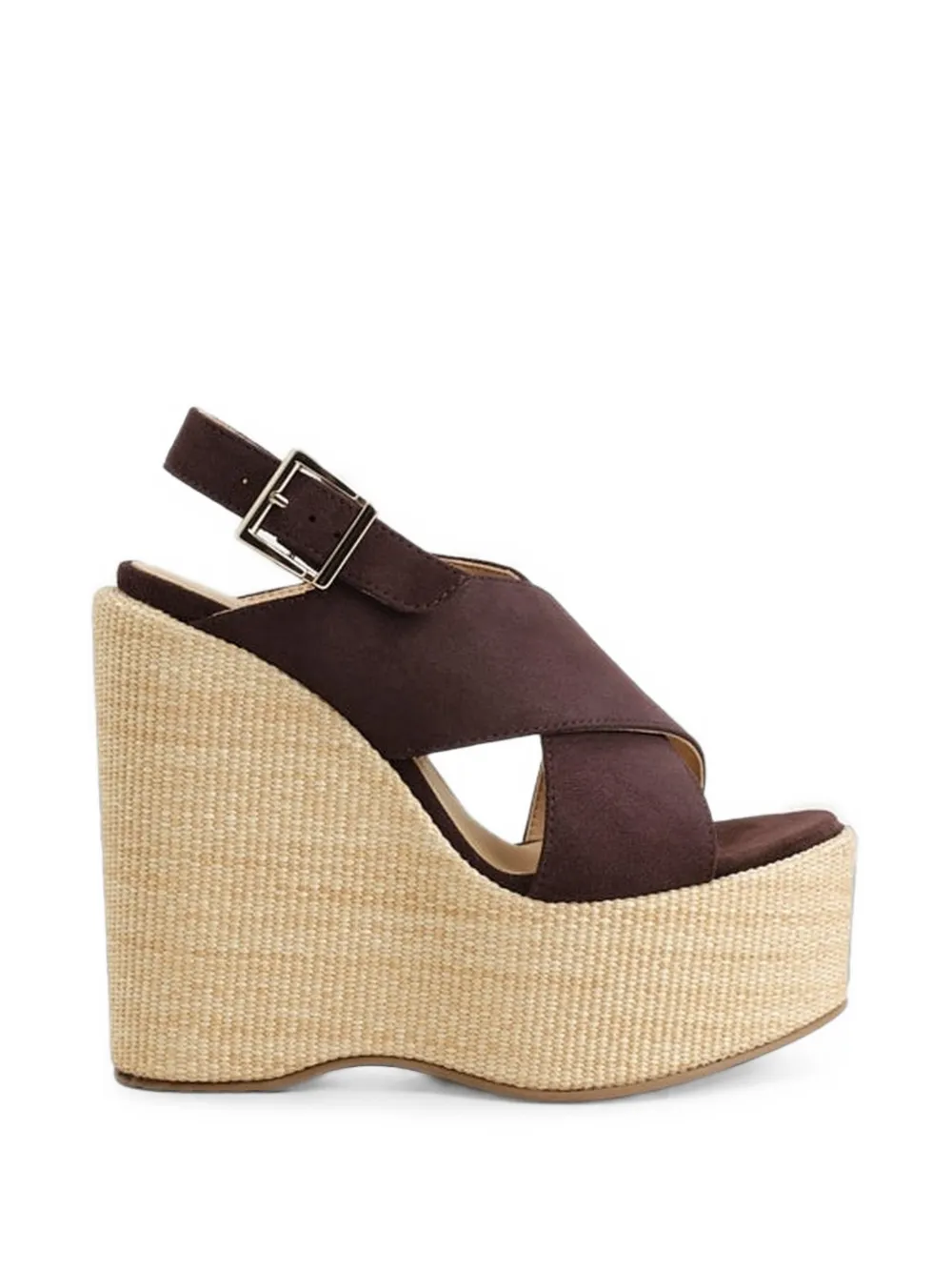 Manebi sandales compensées Cleo à brides croisées - Marron Manebi sandales compensées Cleo à brides croisées - Marron