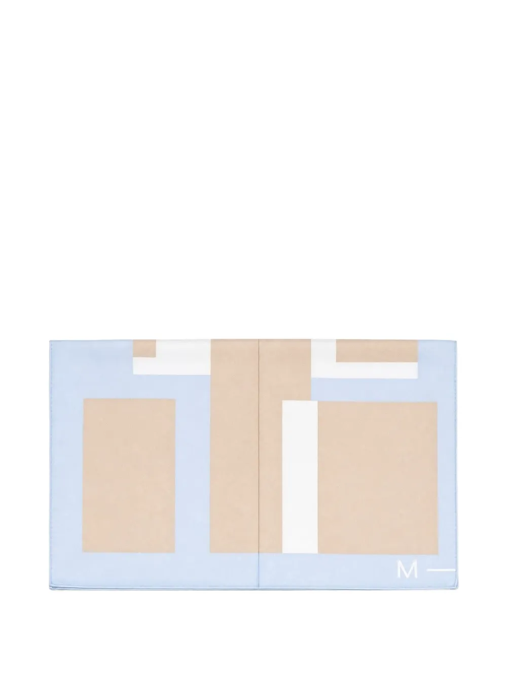 Max Mara Sjaal met logo-print en colourblocking Beige