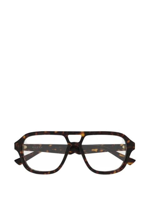 Gucci Eyewear lunettes de vue à effet écaille de tortue