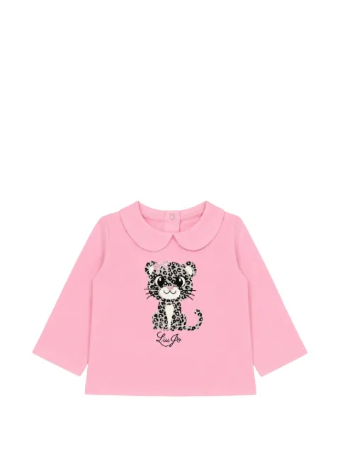 Liu Jo Kids playera Peter con estampado de leopardo